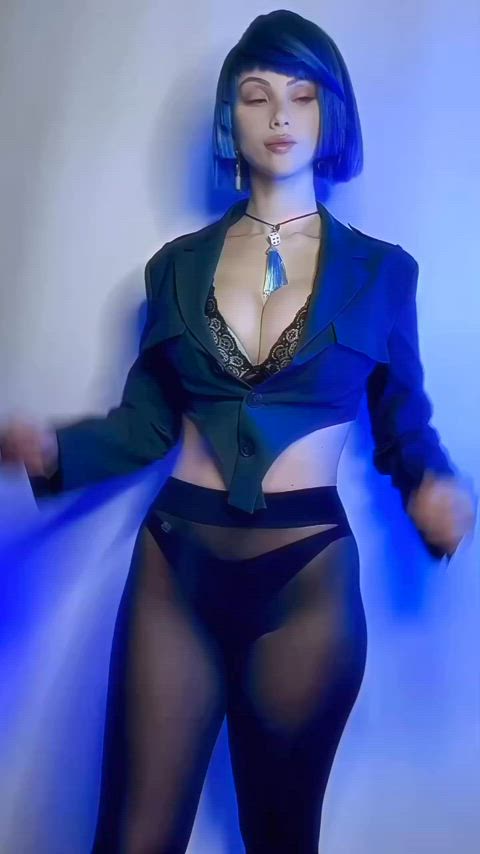 cosplay solo tease gif