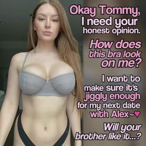 My little bro loved my girl's new bra [Gf/Brother/Cheating]