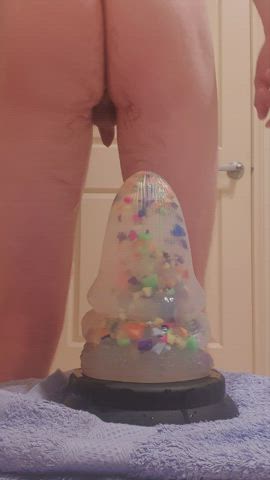 anal anal play dildo gay huge dildo male masturbation stretching toy toys gif
