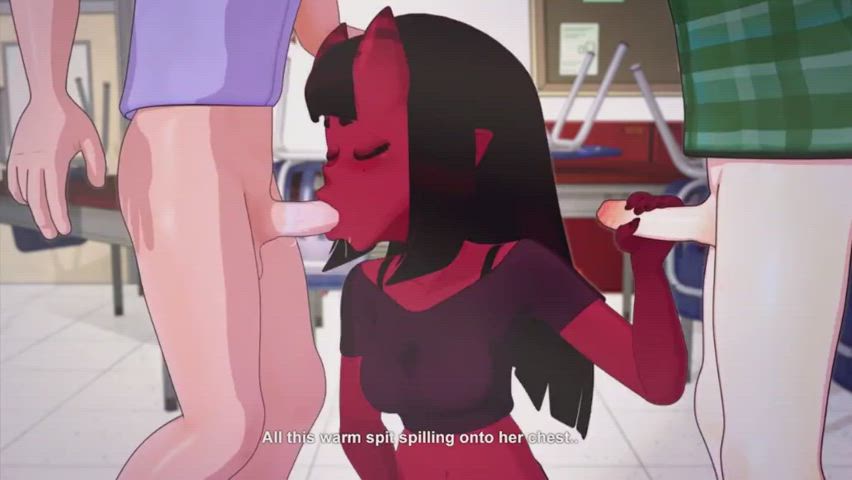 3d animation anime blowjob cum cumshot group sex handjob hentai gif