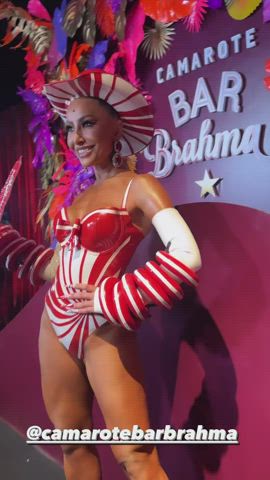 asian brazilian celebrity cleavage costume gif
