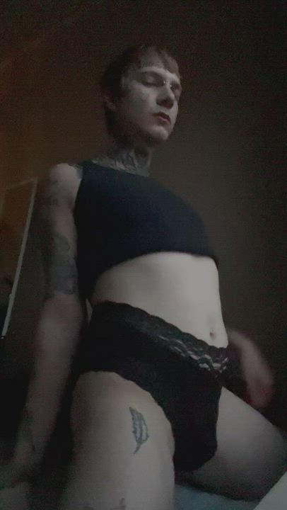 Femboy Goth Sissy gif