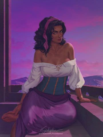 animation art comics esmeralda eye contact foot fetish romanian rule34 undressing