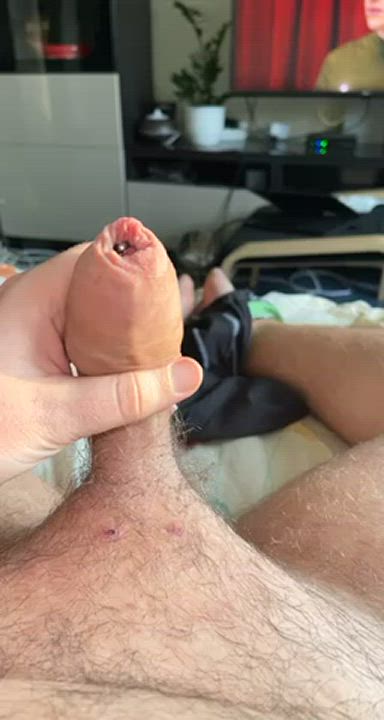 Bear Big Dick Hairy Pierced Piercing Uncut Porn GIF by thickmandick