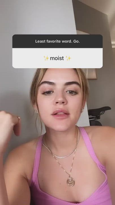Cleavage Lucy Hale Spandex gif