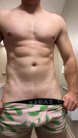 bathroom cock exhibitionist jerk off tribute voyeur gif