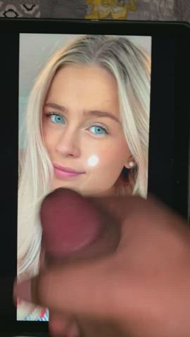 Babe Blonde Cum Cumshot Facial Jerk Off Teen Tits gif