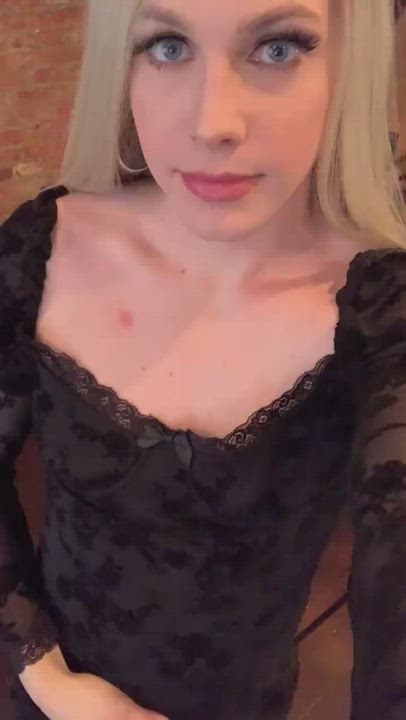 big dick blonde cock femboy gay masturbating onlyfans sissy solo trans gif