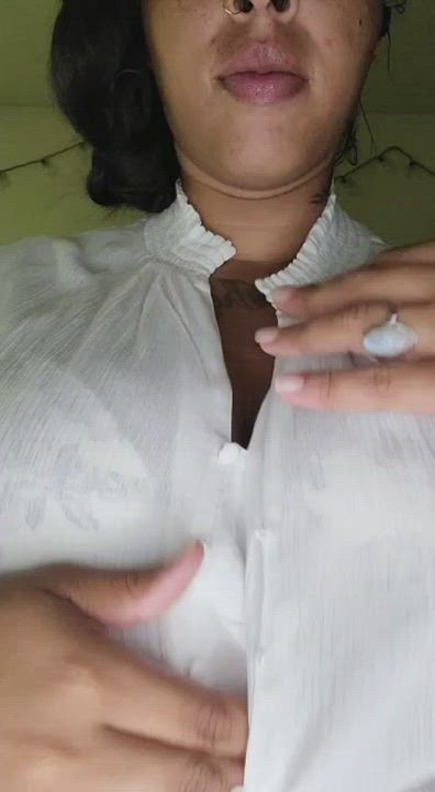 Come suck my nipples until I cum in my panties