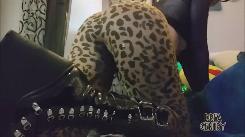 boots domme goth leggings sensual sheer clothes tease thighs tits gif