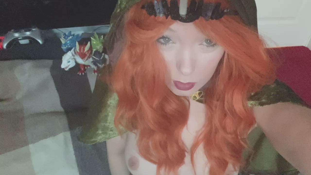 Gamer Girl Petite Redhead gif