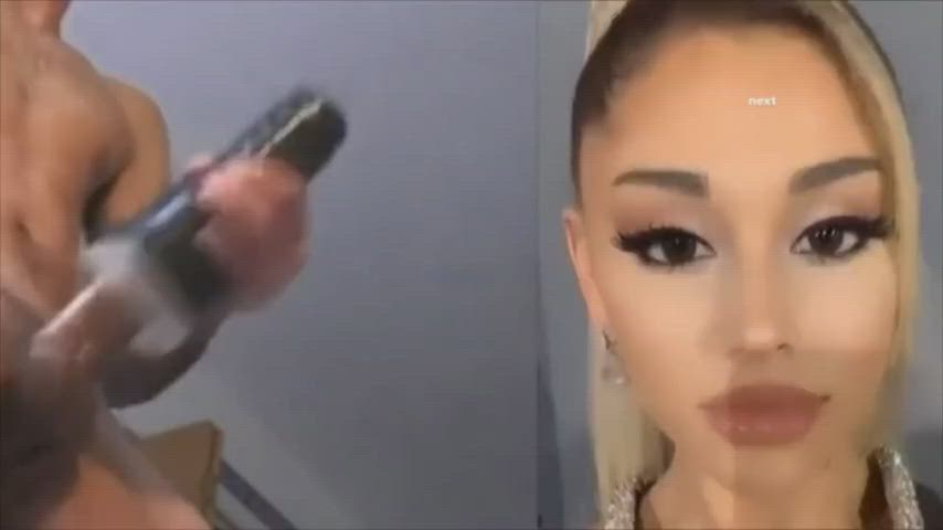 ariana grande babecock big dick cock cum gay goddess lips gif