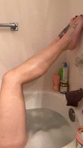 bath hairy pussy legs gif