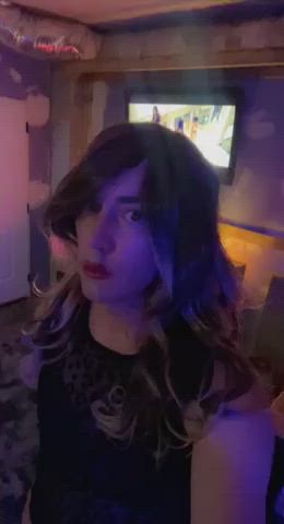 crossdressing femboy sissy gif