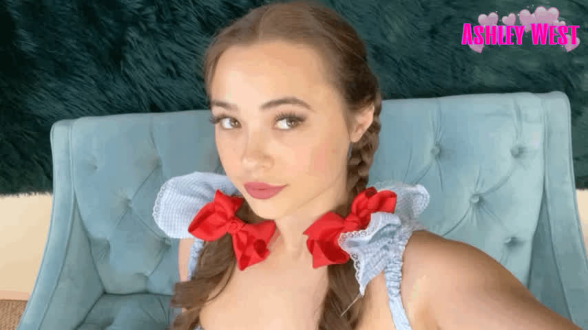 amateur big tits brunette cosplay costume halloween manyvids onlyfans pigtails gif