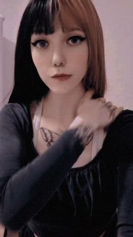 cute goth non-nude solo gif