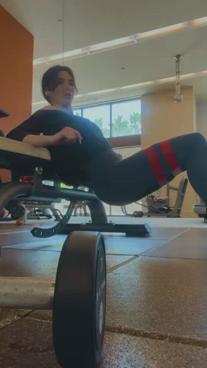 Celebrity Spandex Workout gif