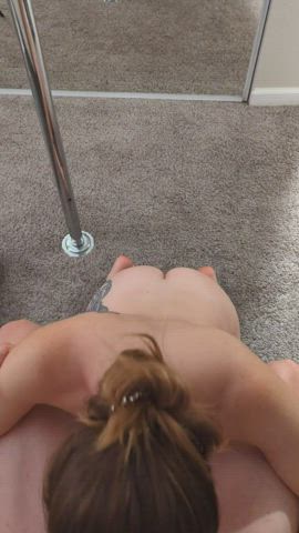 blowjob pov spanking gif