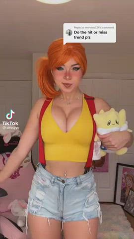 big tits cosplay dancing female tiktok gif