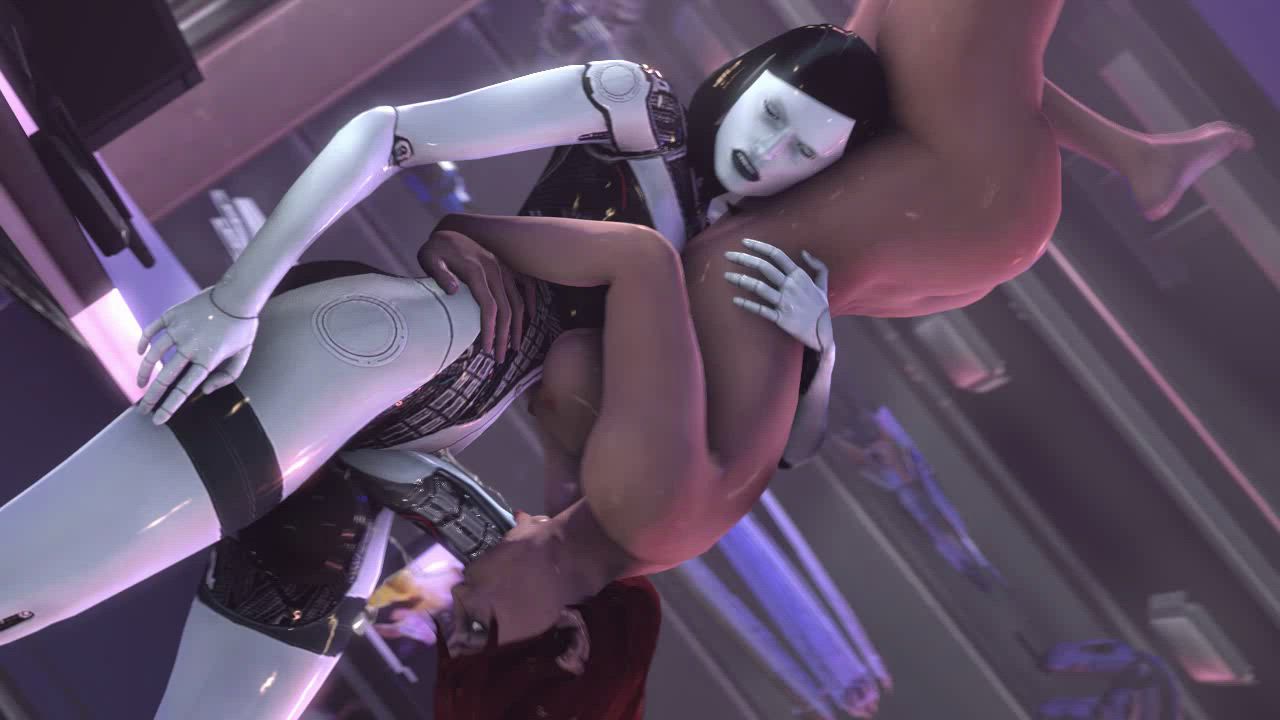 Animation Face Fuck Fuck Machine Futanari Lesbian Strap On Yuri gif