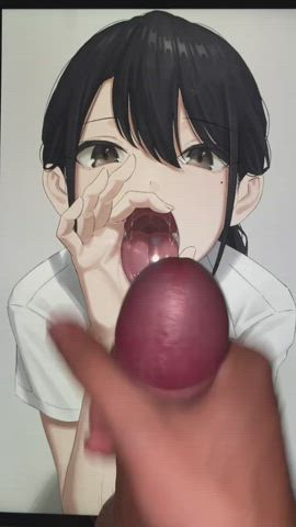 anime cum tribute gif