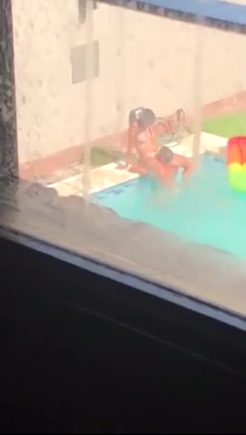 amateur pool pussy eating standing doggy swimming pool teen voyeur gif