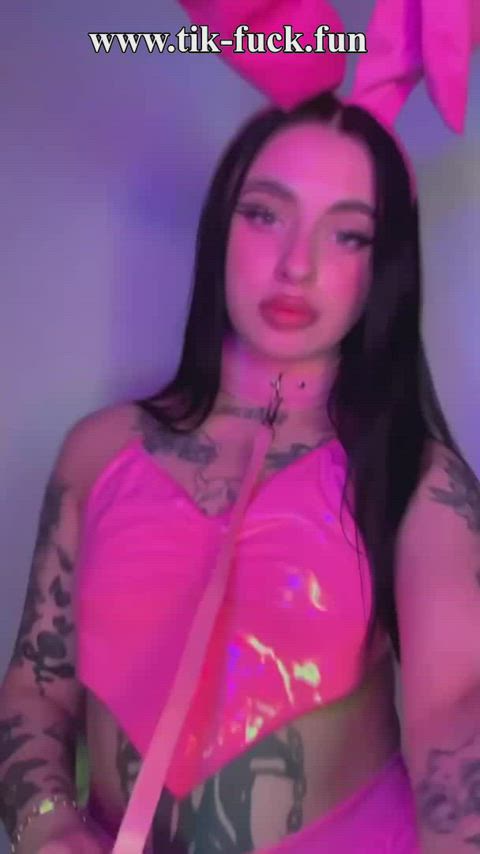 amateur big tits boobs cute pussy sex solo teen tiktok tits gif