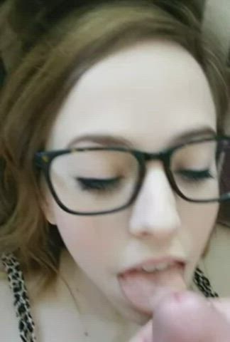 cum in mouth cum swallow cumshot glasses r/cumswallowing r/girlswhoswallowcum gif