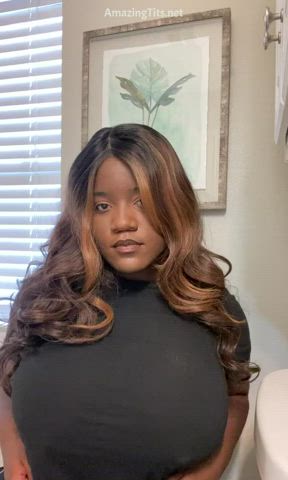 BBW Big Tits Boobs Busty Chubby Ebony Teen Tits Titty Drop gif