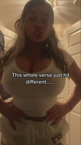 busty cleavage huge tits gif