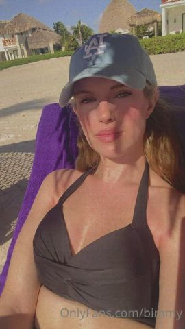 barbara dunkelman big tits bikini blonde cleavage natural tits onlyfans gif