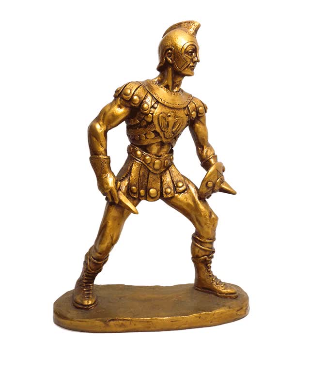 ROMAN GLADIATOR FIGURE, With  DAGGER & BATTLE SHIELD