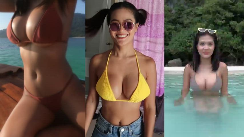 asian big tits boobs compilation thai tits gif