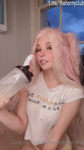ahegao belle delphine boobs fake boobs onlyfans gif