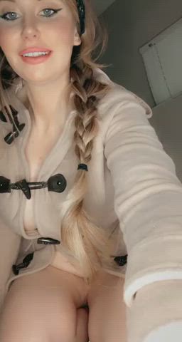 Cute Huge Tits Pigtails gif