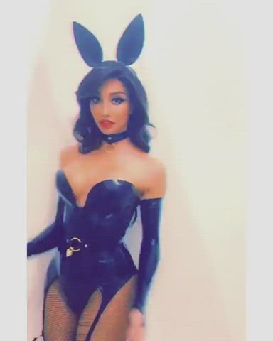 Bunny Cosplay Costume Dancing Fetish Playboy Striptease gif