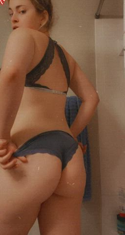 ass chubby panty peel gif