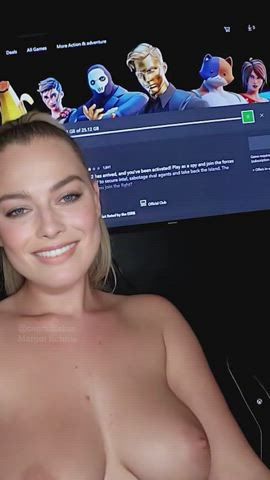 Australian Blowjob Candid Eye Contact Margot Robbie TikTok gif