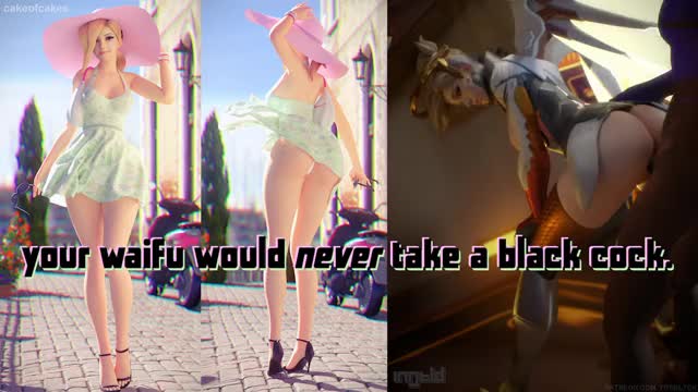 your waifu would never take a black cock (mercy)