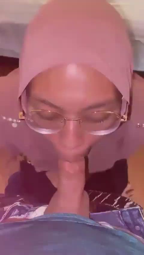 amateur asian big dick blowjob hijab homemade milf malaysian muslim gif