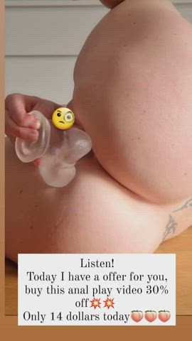 Anal Anal Play Ass Asshole Bubble Butt Homemade Hotwife Solo Tattoo gif
