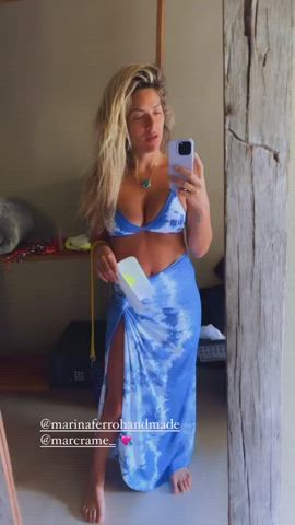big tits blonde brazilian celebrity cleavage milf gif