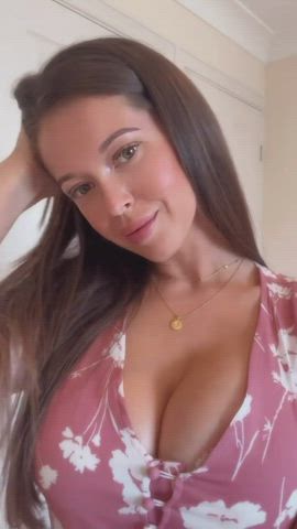 big tits brunette smile tiktok gif