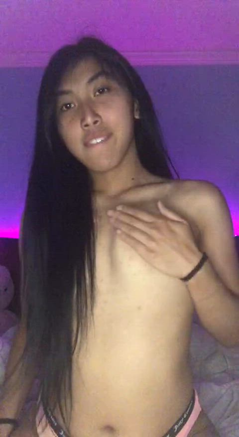 amateur asian natural teen tits tiny slut gif