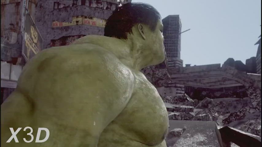 A Horny Hulk with Black Widow in the battle of New York