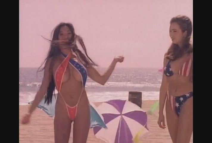 Asian Beach Bikini Dancing gif
