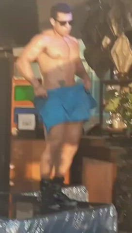 Gay Towel Teasing Stripper Dancing gif