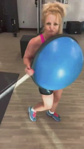 Britney Spears Spandex Workout gif