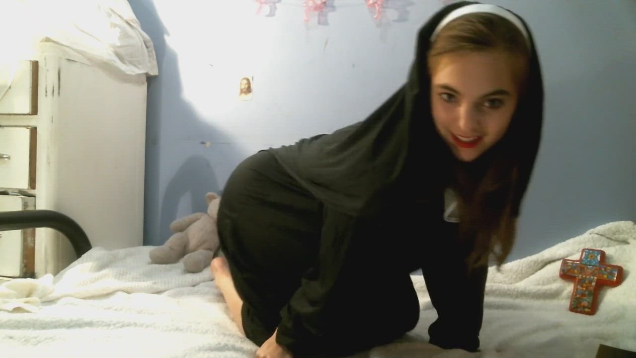 Amateur Cosplay Costume Nun gif