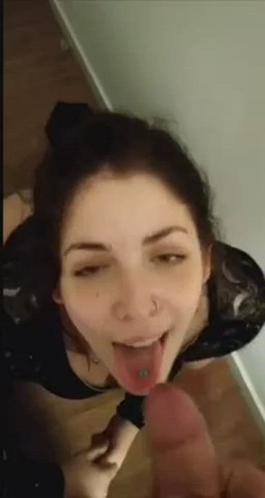 Happy milf enjoying some cum!